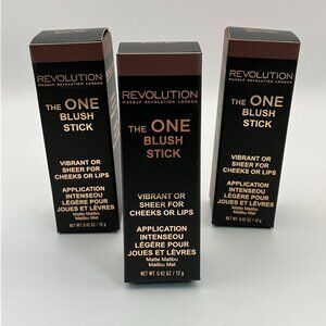 Makeup Revolution The One-Blush Stick For Cheeks or Lips Pack Of 3 Pcs